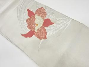 リサイクル　花模様織出し名古屋帯